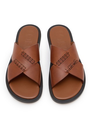 Detail View - Click To Enlarge - LOEWE - Stitched Leather Sandals
