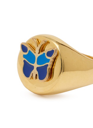 Detail View - Click To Enlarge - WILHELMINA GARCIA - Butterfly Signet Ring