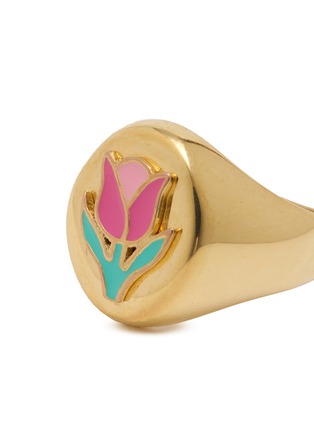 Detail View - Click To Enlarge - WILHELMINA GARCIA - Tulip Signet Ring