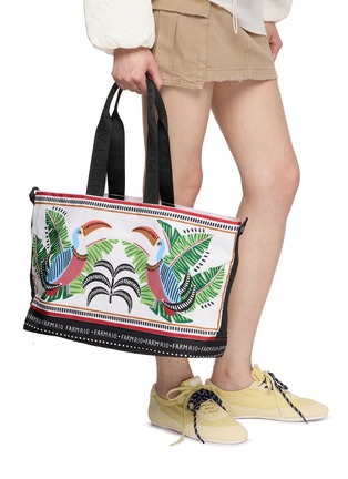 Front View - Click To Enlarge - FARM RIO - Toucan With Foliage Destiny Shoulder Bag
