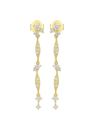 Detail View - Click To Enlarge - LC COLLECTION JEWELLERY - 18K Gold Diamond Drop Earrings