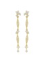 LC COLLECTION JEWELLERY 18K Gold Diamond Drop Earrings