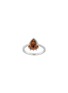 LC COLLECTION JEWELLERY 14K White Gold Diamond Garnet Ring — Size US 7