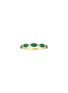 LC COLLECTION JEWELLERY 14K Gold Diamond Emerald Ring — Size US 7