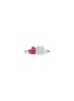 LC COLLECTION JEWELLERY 18K White Gold Diamond Ruby Ring — Size US 7