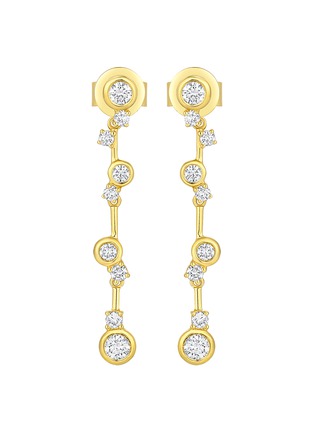 Detail View - Click To Enlarge - LC COLLECTION JEWELLERY - 18K Gold Diamond Drop Earrings