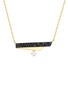 LC COLLECTION JEWELLERY 18K Gold Black White Diamond Necklace