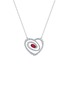 LC COLLECTION JEWELLERY 18K White Gold Diamond Ruby Necklace