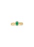 LC COLLECTION JEWELLERY 18K Gold Diamond Emerald Ring — Size US 7