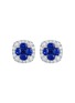 LC COLLECTION JEWELLERY 18K White Gold Diamond Blue Sapphire Earrings