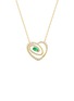 LC COLLECTION JEWELLERY 18K Gold Diamond Emerald Necklace