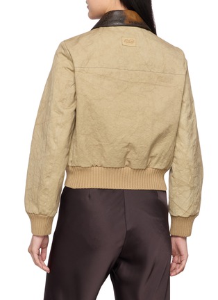 Back View - Click To Enlarge - VALSTAR - Valstarino Padded Cropped Contrast Collar Jacket