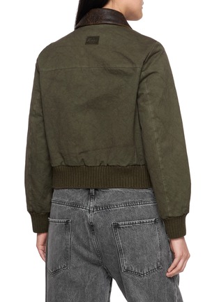 Back View - Click To Enlarge - VALSTAR - Valstarino Padded Cropped Contrast Collar Jacket