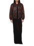 Figure View - Click To Enlarge - VALSTAR - Oversized Craquelé Leather Bomber Jacket