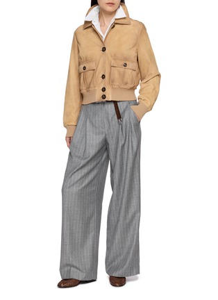 Figure View - Click To Enlarge - VALSTAR - Valstarino Cropped Leather Jacket