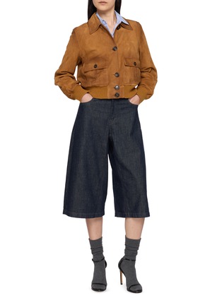 Figure View - Click To Enlarge - VALSTAR - Valstarino Cropped Leather Jacket