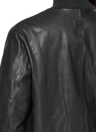  - VALSTAR - Single Breasted Leather Bomber Jacket