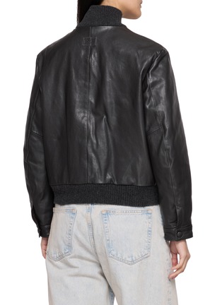 Back View - Click To Enlarge - VALSTAR - Single Breasted Leather Bomber Jacket