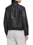 Back View - Click To Enlarge - VALSTAR - Single Breasted Leather Bomber Jacket