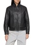 Main View - Click To Enlarge - VALSTAR - Single Breasted Leather Bomber Jacket