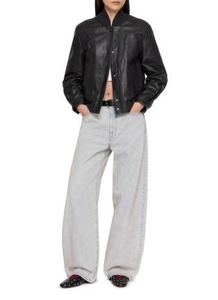 Figure View - Click To Enlarge - VALSTAR - Single Breasted Leather Bomber Jacket