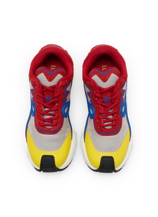Detail View - Click To Enlarge - LOEWE - Pogo Layered Technical Knit and Suede Men's Sneakers