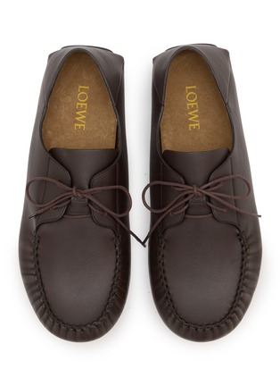 Detail View - Click To Enlarge - LOEWE - Rambla Leather Boat Shoes