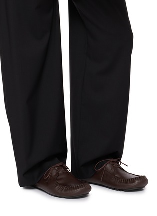 Figure View - Click To Enlarge - LOEWE - Rambla Leather Boat Shoes