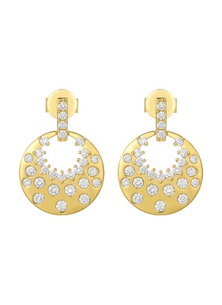 Detail View - Click To Enlarge - LC COLLECTION JEWELLERY - 18K Yellow Gold Diamond Drop Earrings