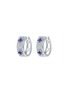 Detail View - Click To Enlarge - LC COLLECTION JEWELLERY - 18K White Gold Diamond Blue Sapphire Earrings