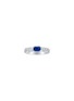 LC COLLECTION JEWELLERY 18K White Gold Diamond Blue Sapphire Ring — Size US 7