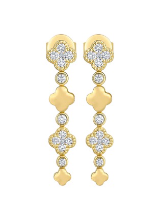 Detail View - Click To Enlarge - LC COLLECTION JEWELLERY - 18K Gold Diamond Drop Earrings