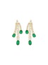 Detail View - Click To Enlarge - LC COLLECTION JEWELLERY - 18K Yellow Gold Diamond Emerald Earrings