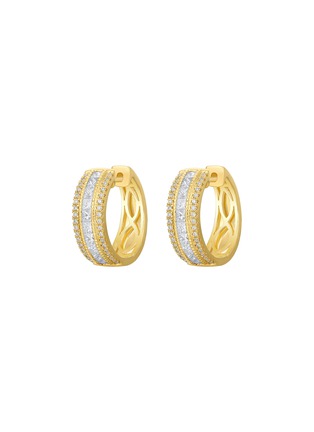 Detail View - Click To Enlarge - LC COLLECTION JEWELLERY - 18K Gold Diamond Hoop Earrings