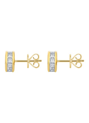 Detail View - Click To Enlarge - LC COLLECTION JEWELLERY - 18K Gold Princess Cut Diamond Stud Earrings