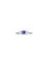 LC COLLECTION JEWELLERY 18K White Gold Diamond Blue Sapphire Ring — Size US 7