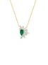 LC COLLECTION JEWELLERY 18K Gold Diamond Emerald Necklace
