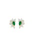 LC COLLECTION JEWELLERY 18K Gold Diamond Emerald Earrings
