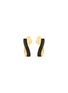 Detail View - Click To Enlarge - LC COLLECTION JEWELLERY - 18K Gold Black Diamond Earrings