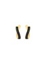 LC COLLECTION JEWELLERY 18K Gold Black Diamond Earrings