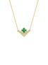 LC COLLECTION JEWELLERY 18K Gold Diamond Emerald Necklace