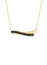 LC COLLECTION JEWELLERY 18K Gold Black Diamond Necklace