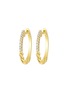 LC COLLECTION JEWELLERY 18K Gold Diamond Hoop Earrings