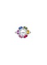 LC COLLECTION JEWELLERY 18K White Gold Diamond Multi Sapphire Ruby Ring — US 7