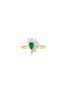 LC COLLECTION JEWELLERY 18K Gold Diamond Emerald Ring — US 7