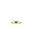 LC COLLECTION JEWELLERY 18K Gold Emerald Diamond Ring — US 7