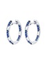 Detail View - Click To Enlarge - LC COLLECTION JEWELLERY - 18K White Gold Blue Sapphire Earrings