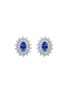 LC COLLECTION JEWELLERY 18K White Gold Diamond Blue Sapphire Earrings
