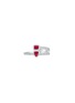 LC COLLECTION JEWELLERY 18K White Gold Diamond Ruby Ring — US 7