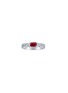 LC COLLECTION JEWELLERY 18K White Gold Diamond Ruby Ring — JP 12